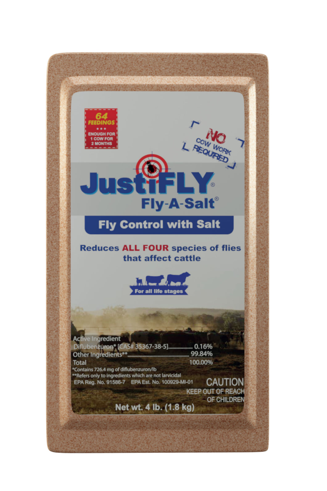 JustiFLY® Fly-A-Salt® 4 lb Block